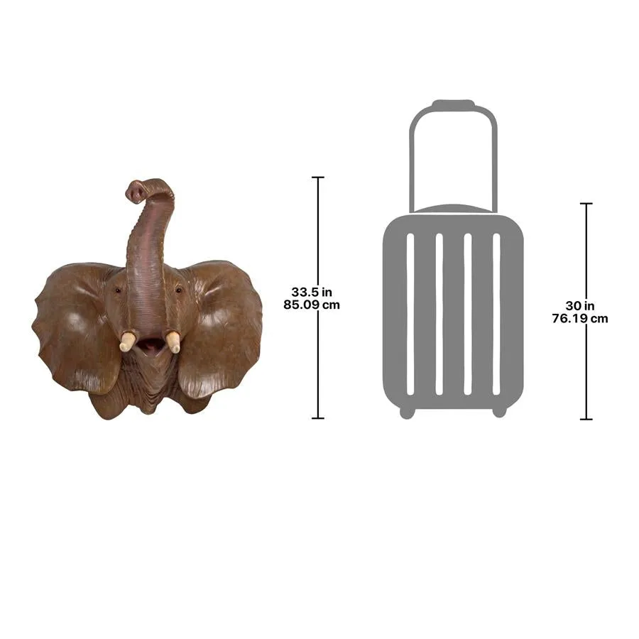 Design Toscano- Exotic African Elephant Trophy Head Wall Mount Sculpture