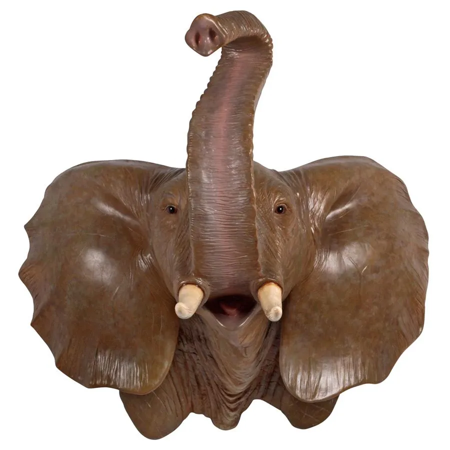 Design Toscano- Exotic African Elephant Trophy Head Wall Mount Sculpture