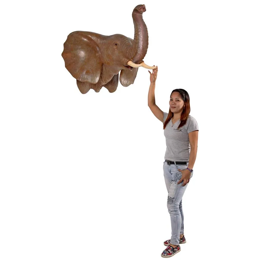 Design Toscano- Exotic African Elephant Trophy Head Wall Mount Sculpture