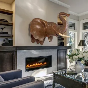 Design Toscano- Exotic African Elephant Trophy Head Wall Mount Sculpture
