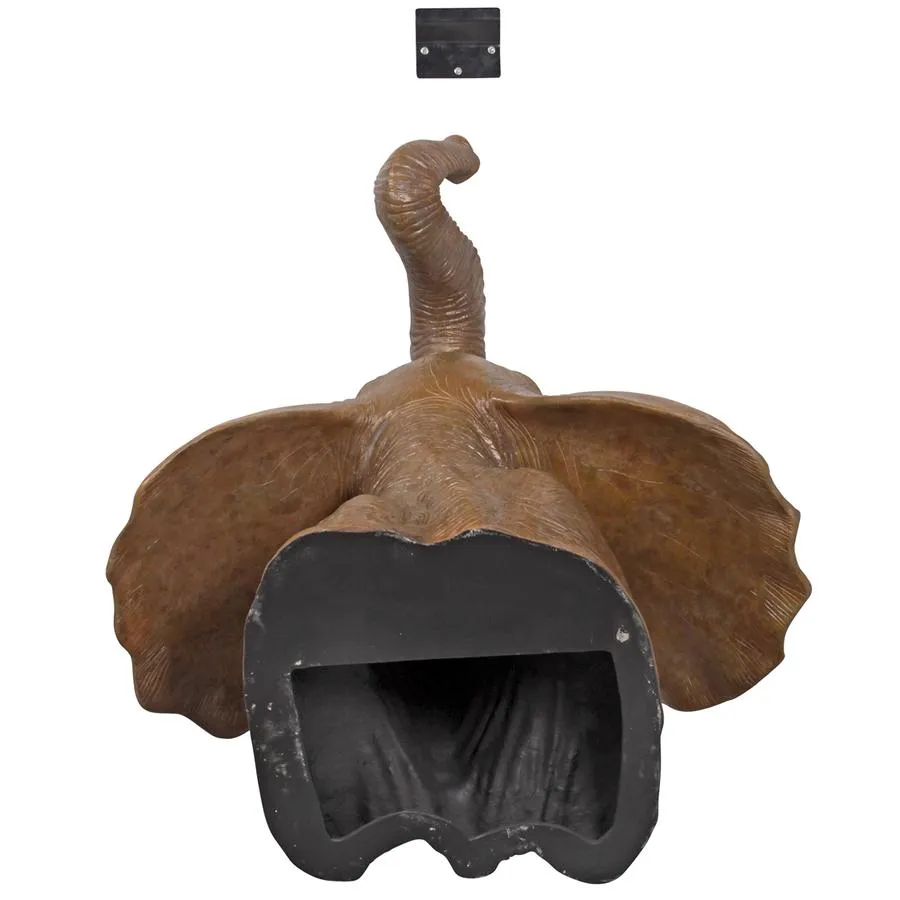 Design Toscano- Exotic African Elephant Trophy Head Wall Mount Sculpture