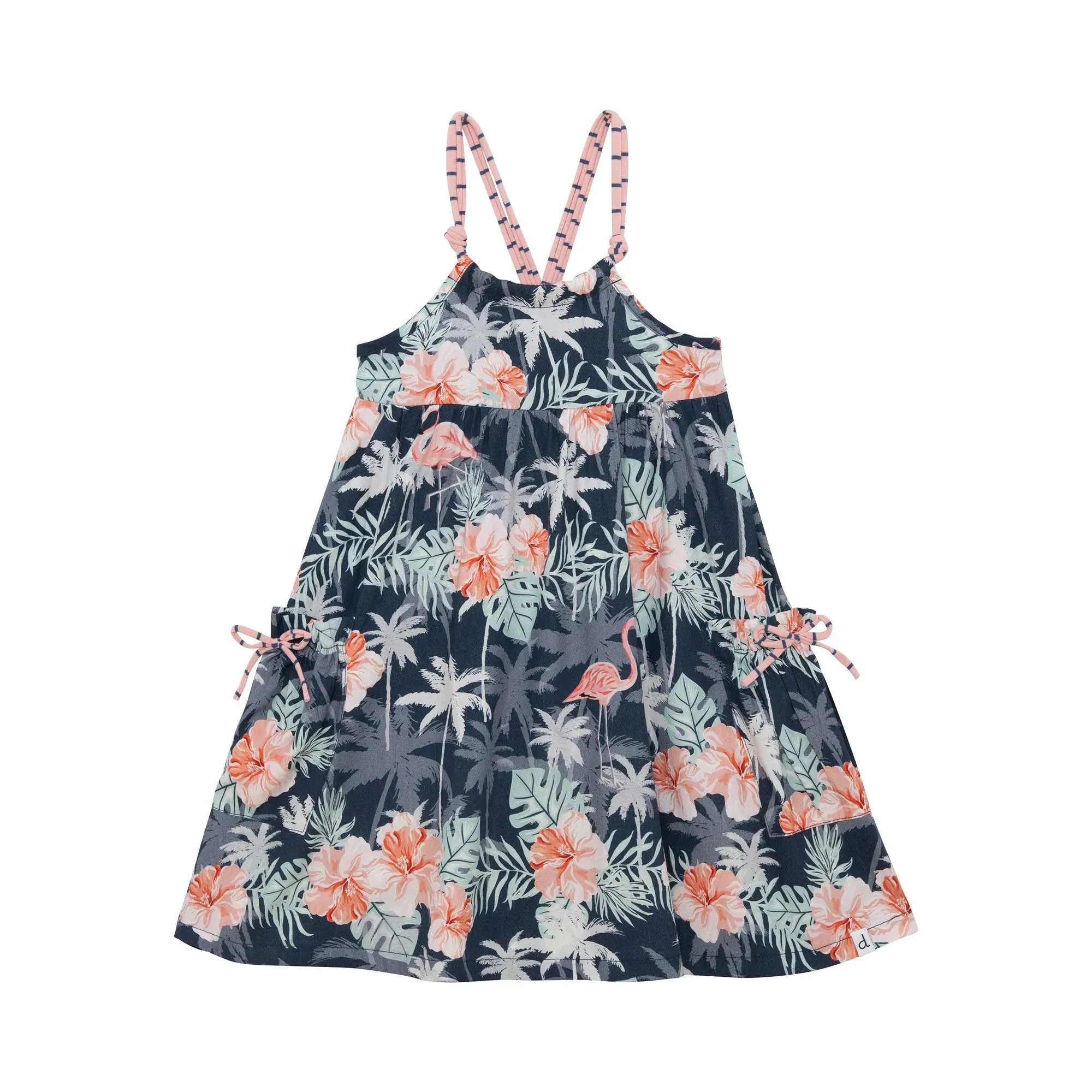 Deux par Deux Flamingo Printed Maxi Dress-Size 12