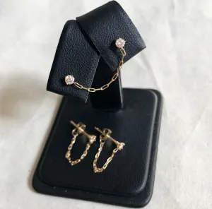 Diamond and chain earring no.2