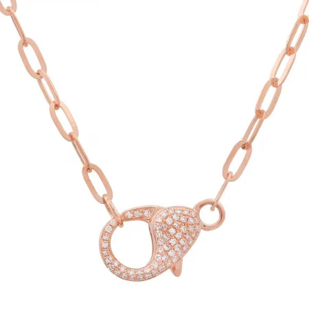 Diamond Lobster Clasp link Necklace