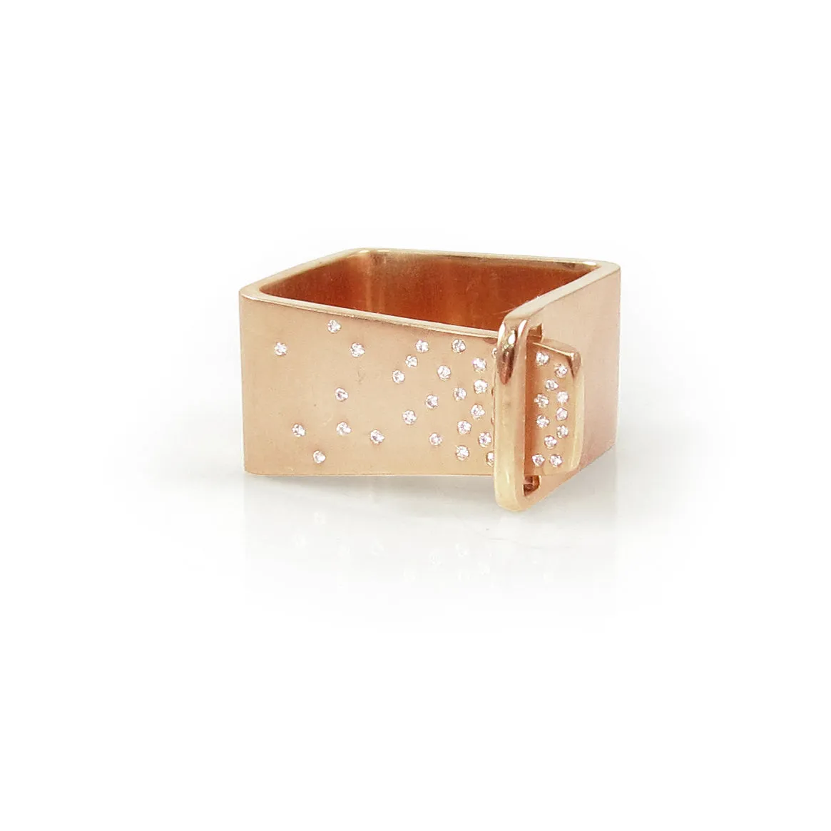 Diamond Sprinkle Square Tuck Ring