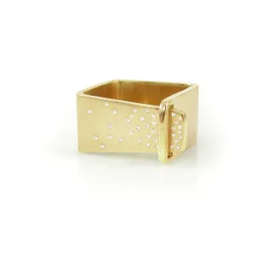 Diamond Sprinkle Square Tuck Ring