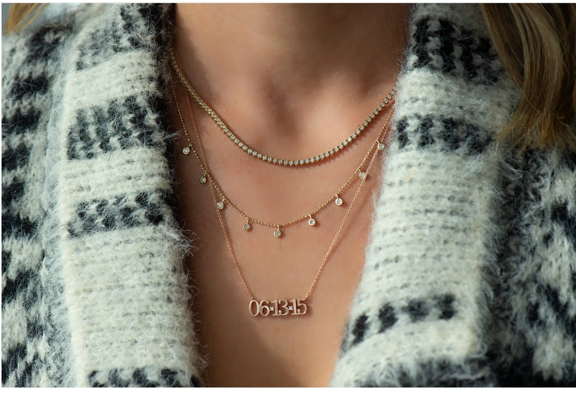 Diamond Station Necklace
