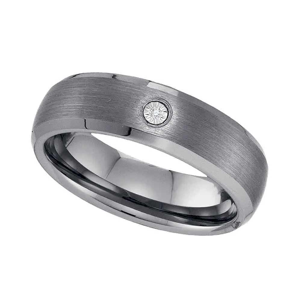 DIAMOND TUNGSTEN MENS BAND-S12.5