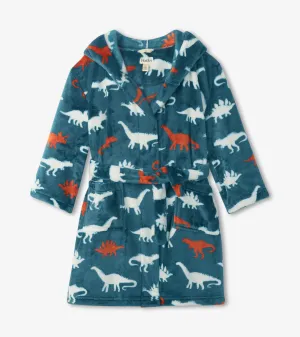 Dino Silhouette Fleece Robe