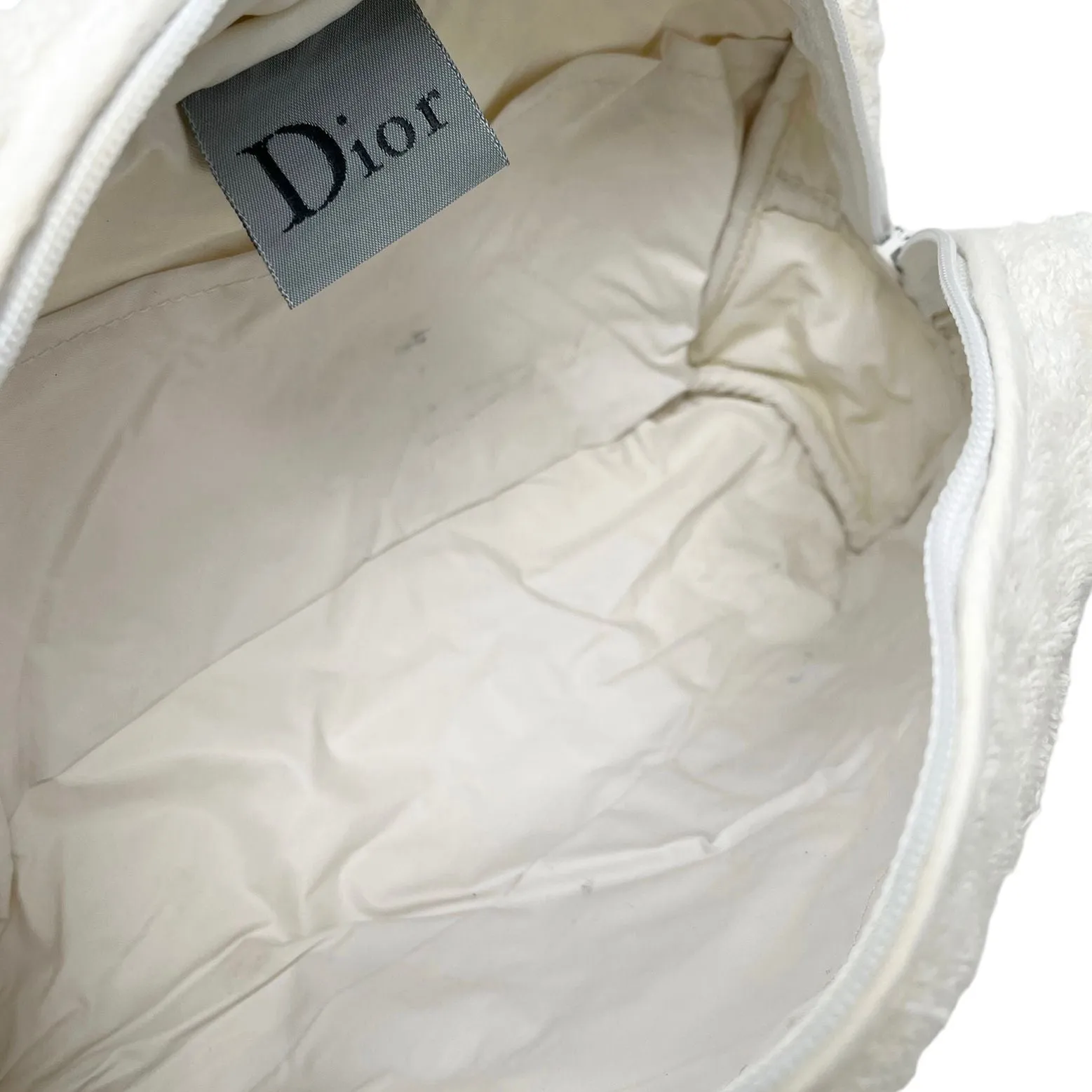 Dior Blue Logo Terry Cloth Bag