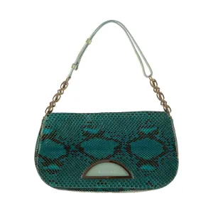 Dior Blue Snakeskin Shoulder Bag
