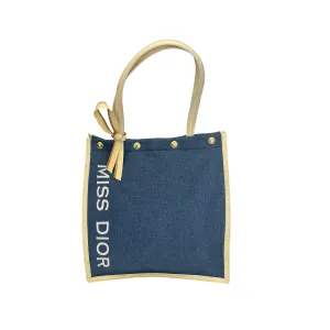 Dior Denim Logo Tote