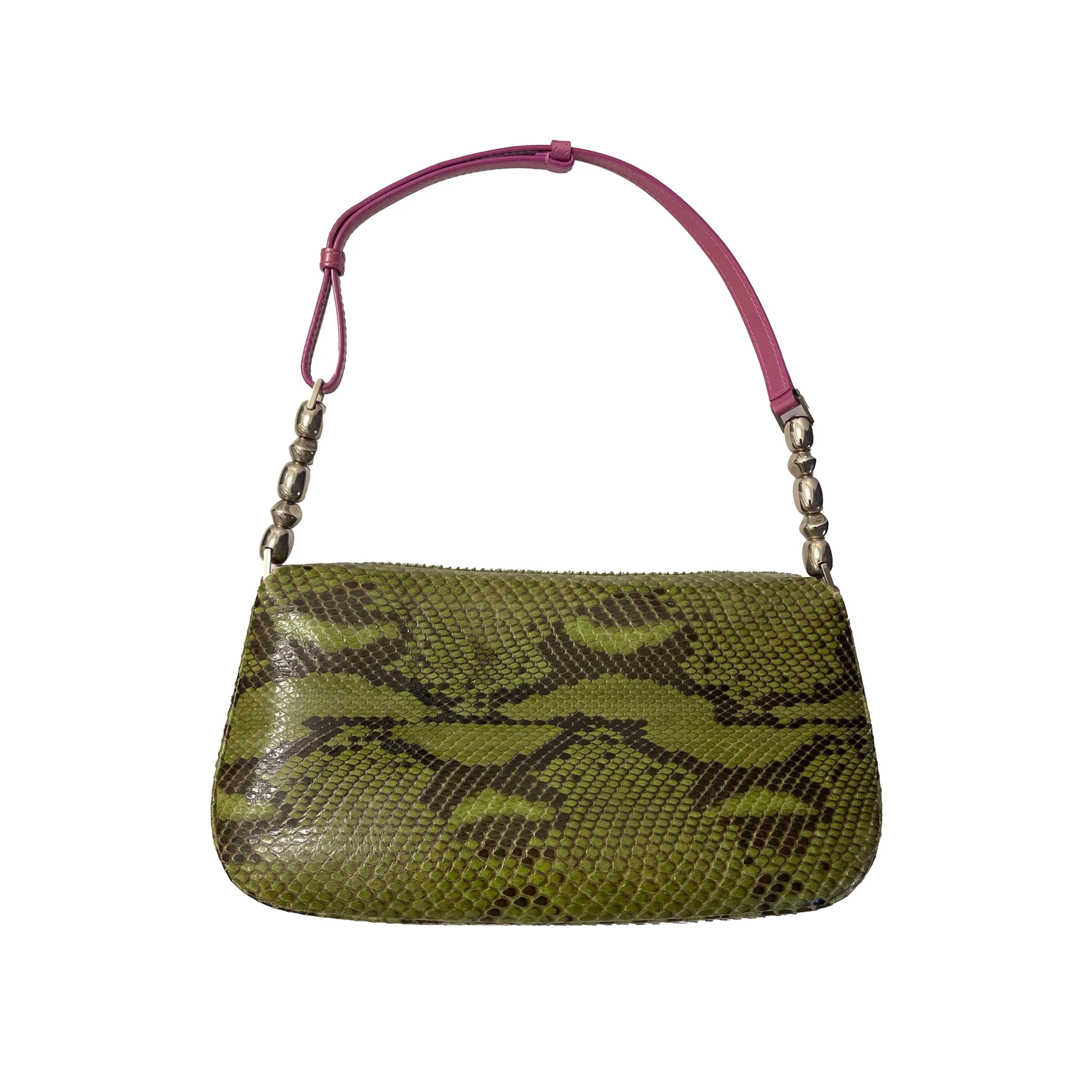Dior Green Calf Hair Shoulder Bag