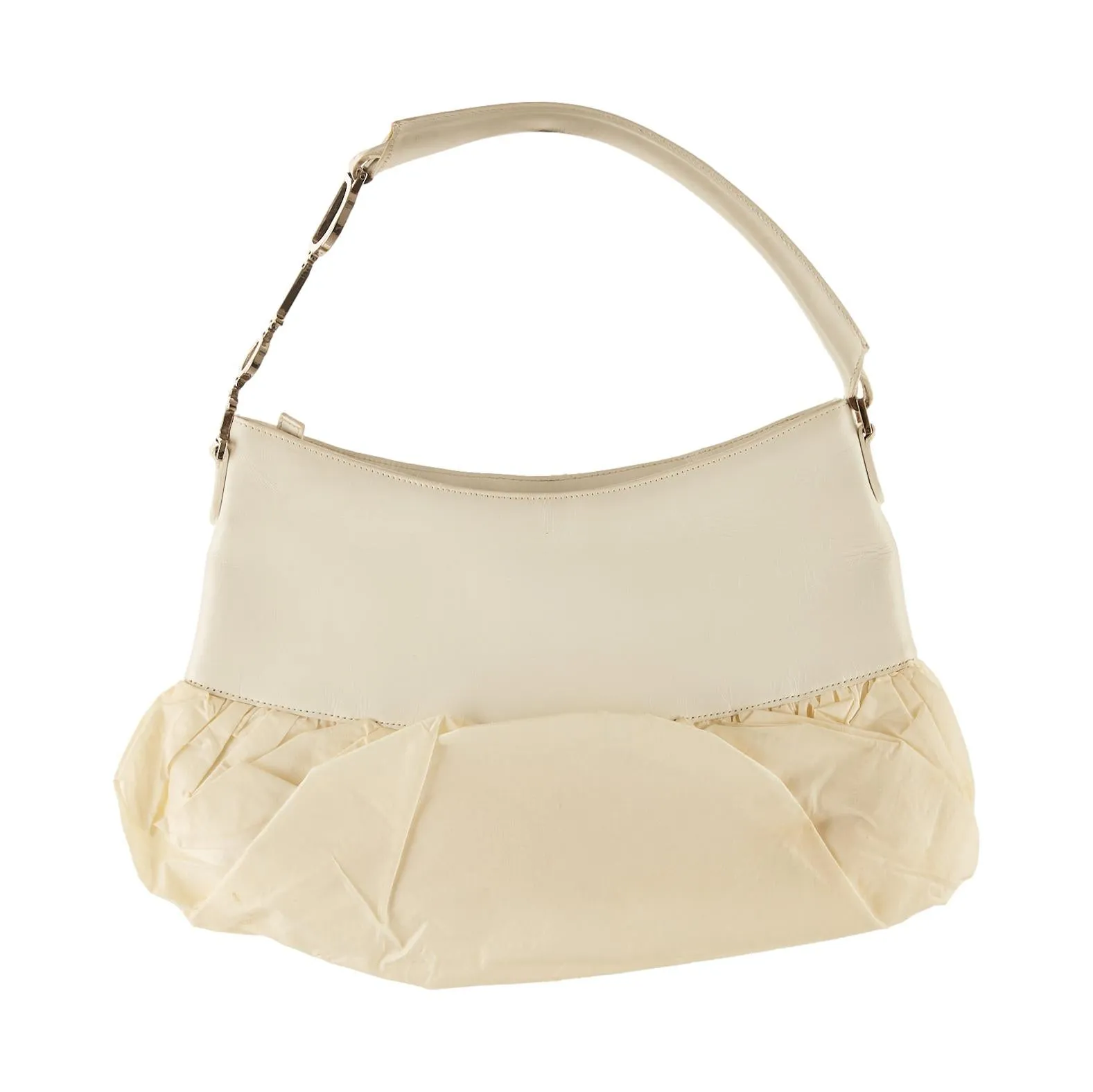 Dior White Ribbon Shoulder Bag