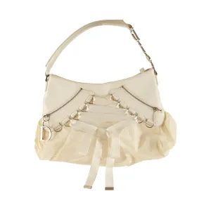Dior White Ribbon Shoulder Bag