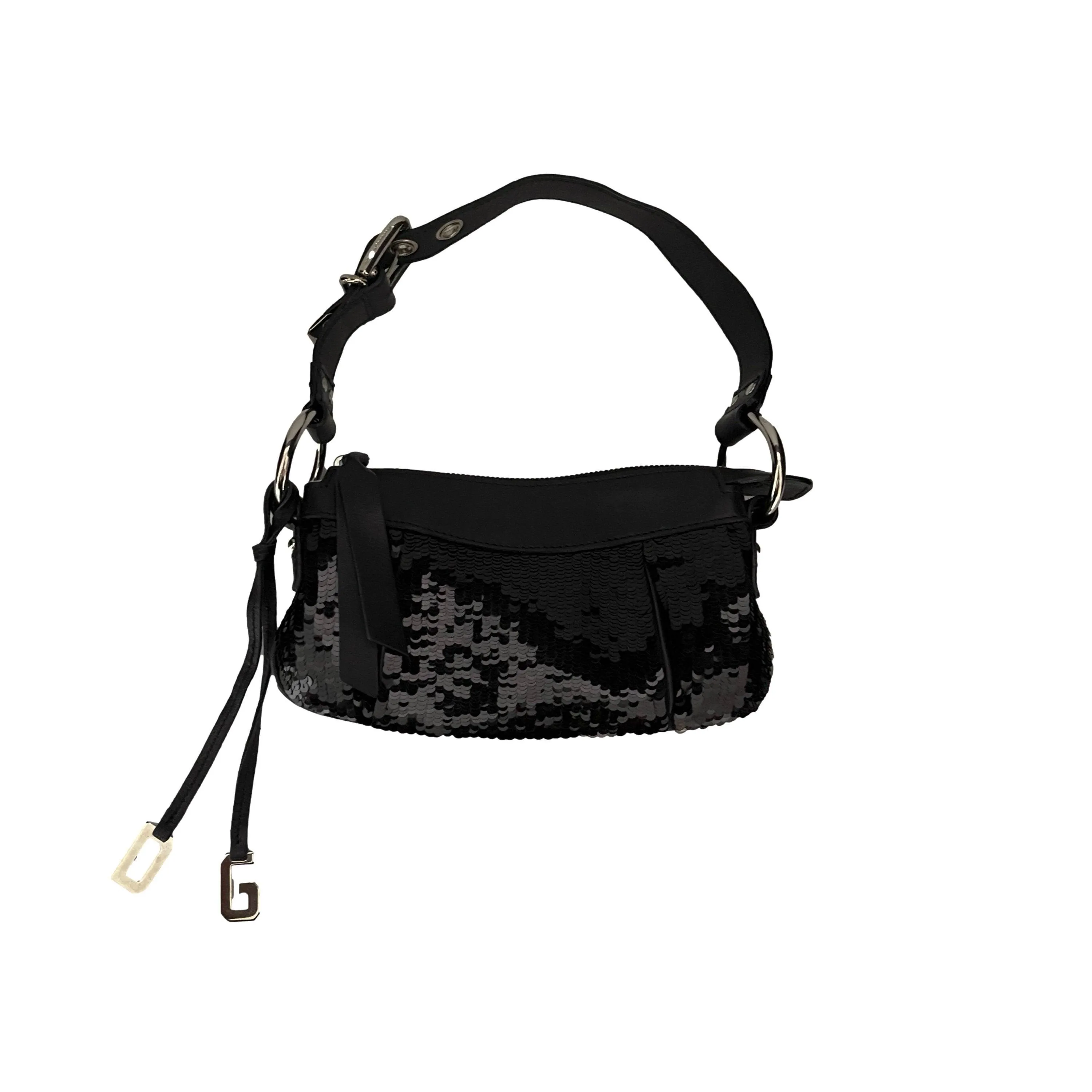 Dolce & Gabbana Black Sequin Mini Shoulder Bag