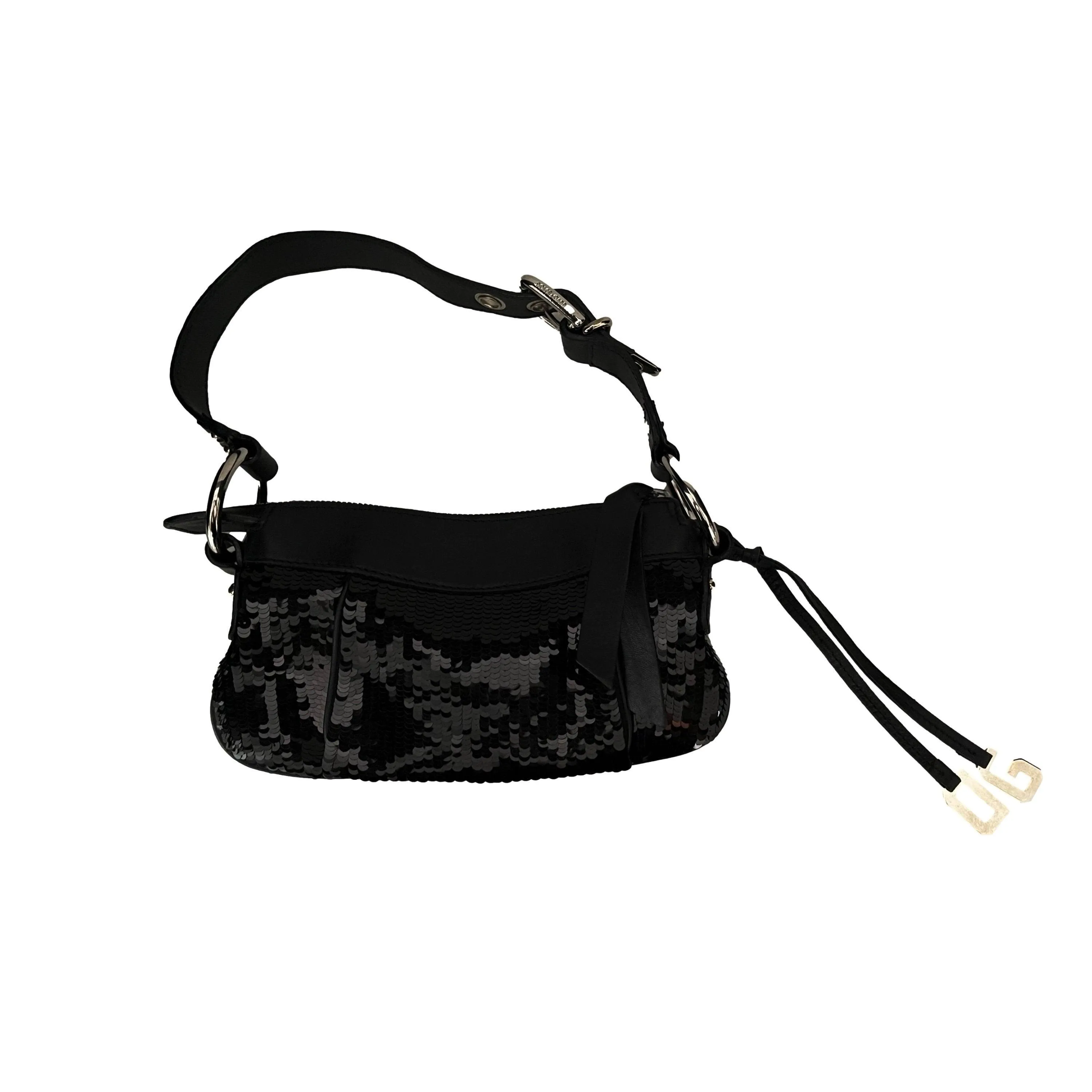 Dolce & Gabbana Black Sequin Mini Shoulder Bag