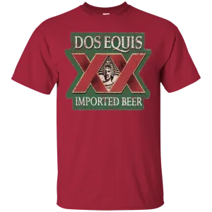 Dos Equis XX Lager Beer T-Shirt Custom Designed Worn Label Pattern