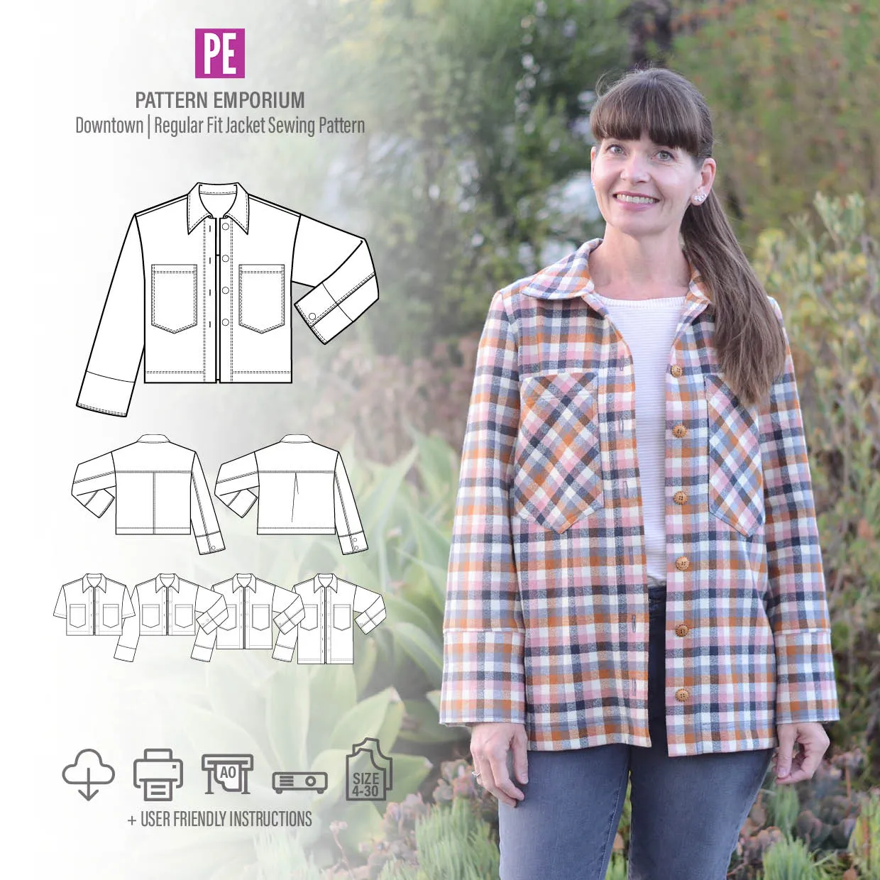 Downtown Jacket | Regular Fit Sewing Pattern