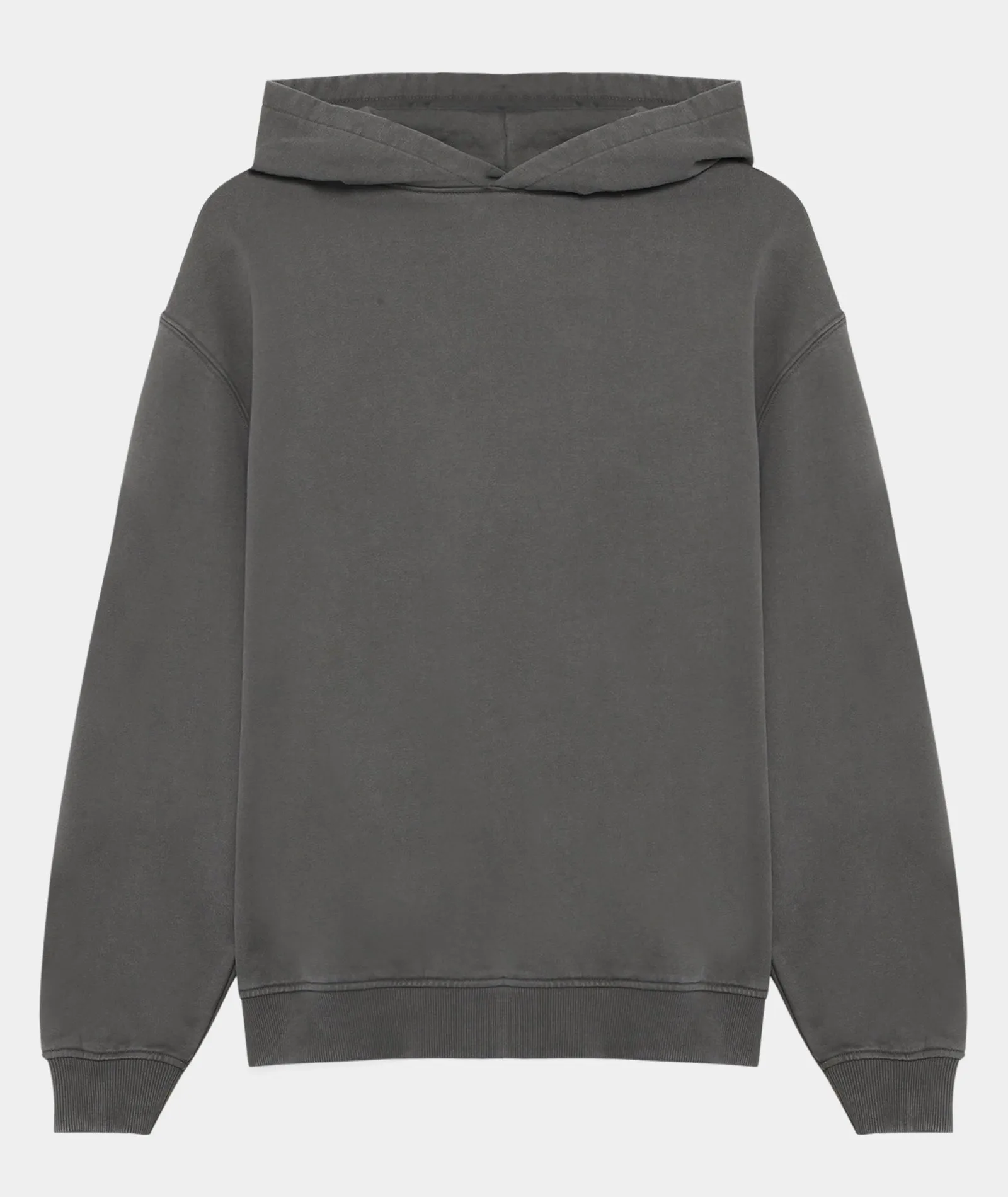 Drop Shoulder Hoodie - Acid Grey