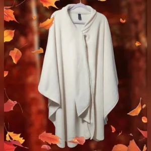 East5th Beige One Button Cape