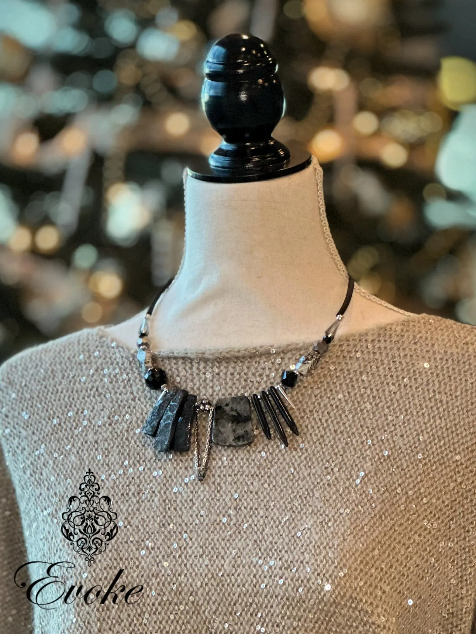Edgy Black Necklace