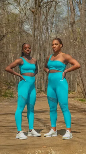 Edgy Leggings Aqua