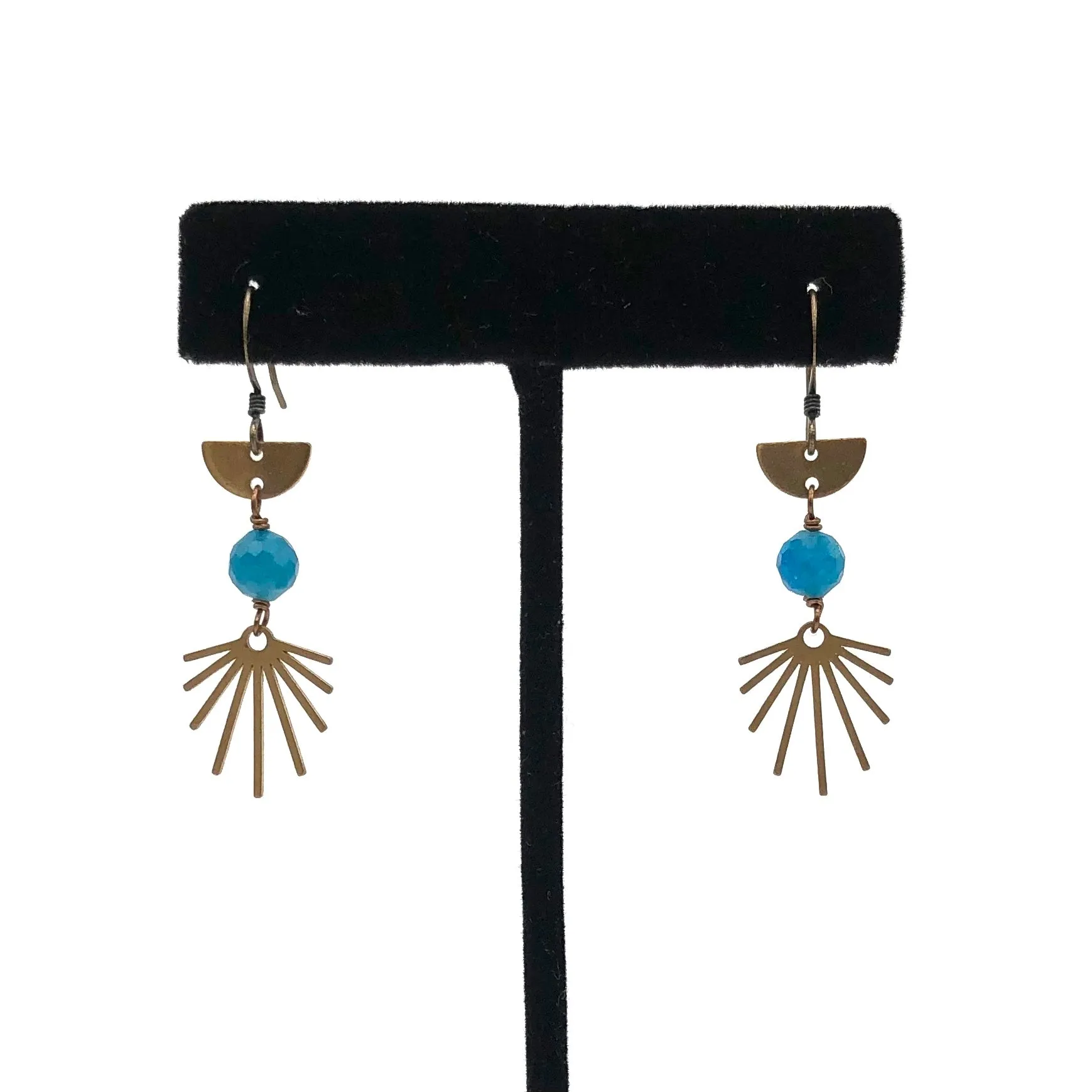 Edgy Petal - Earrings - Apatite Starburst