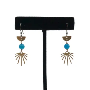 Edgy Petal - Earrings - Apatite Starburst