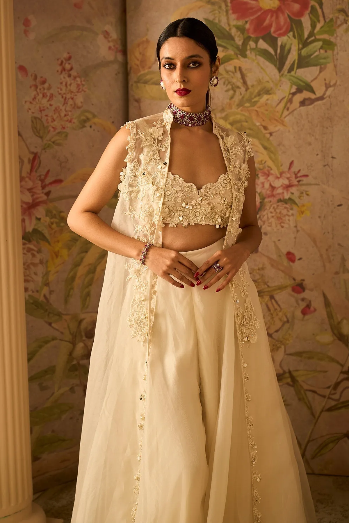 EDGY SHARARA JACKET SET