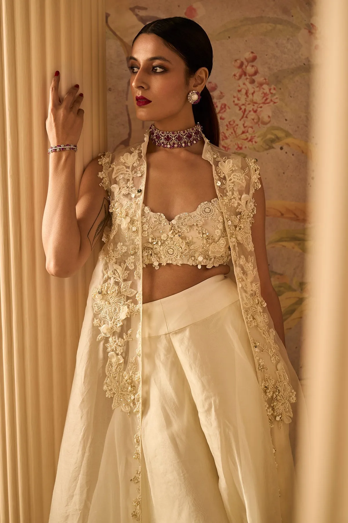 EDGY SHARARA JACKET SET
