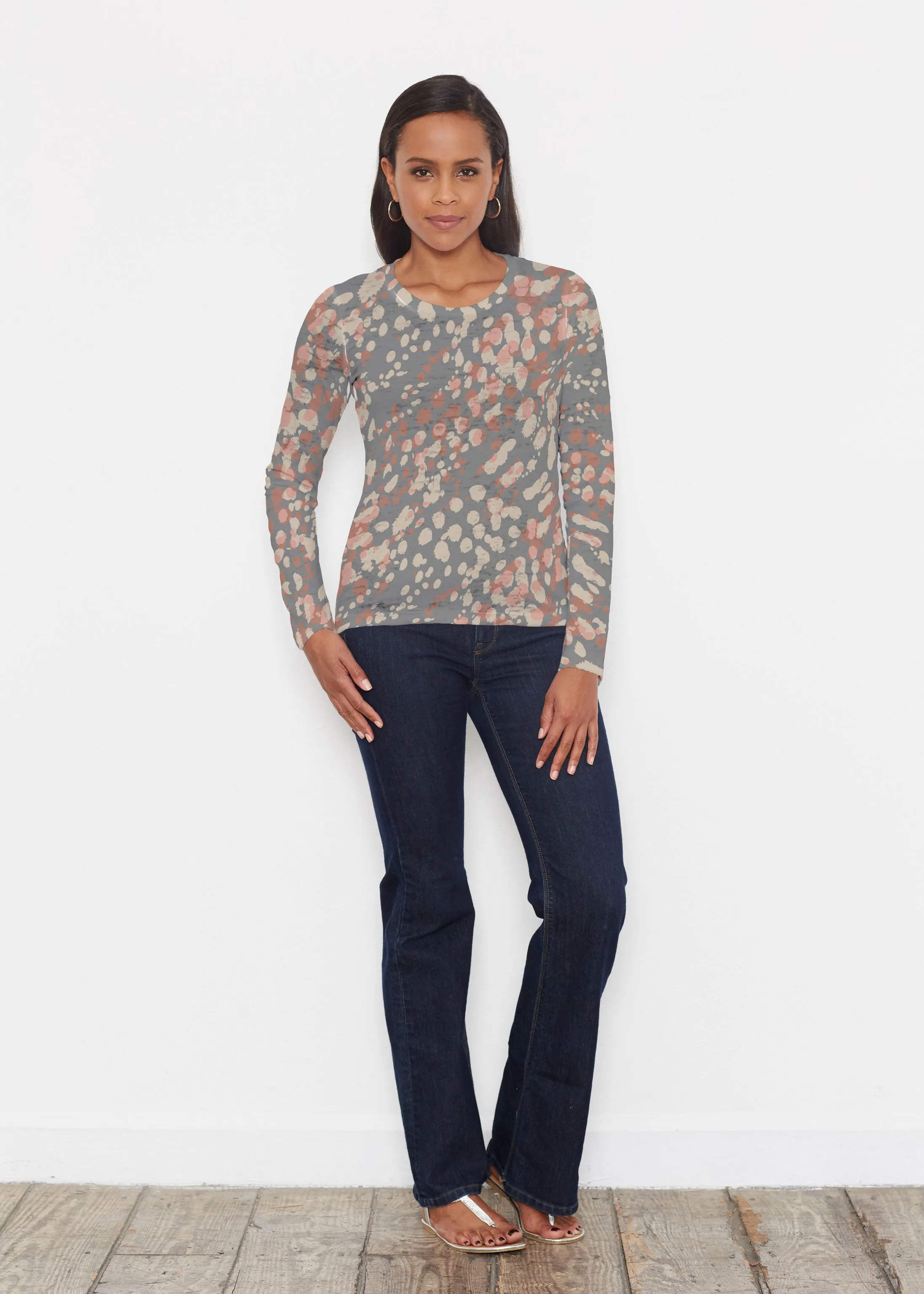 Edgy Splash (7877) ~ Signature Long Sleeve Crew Shirt