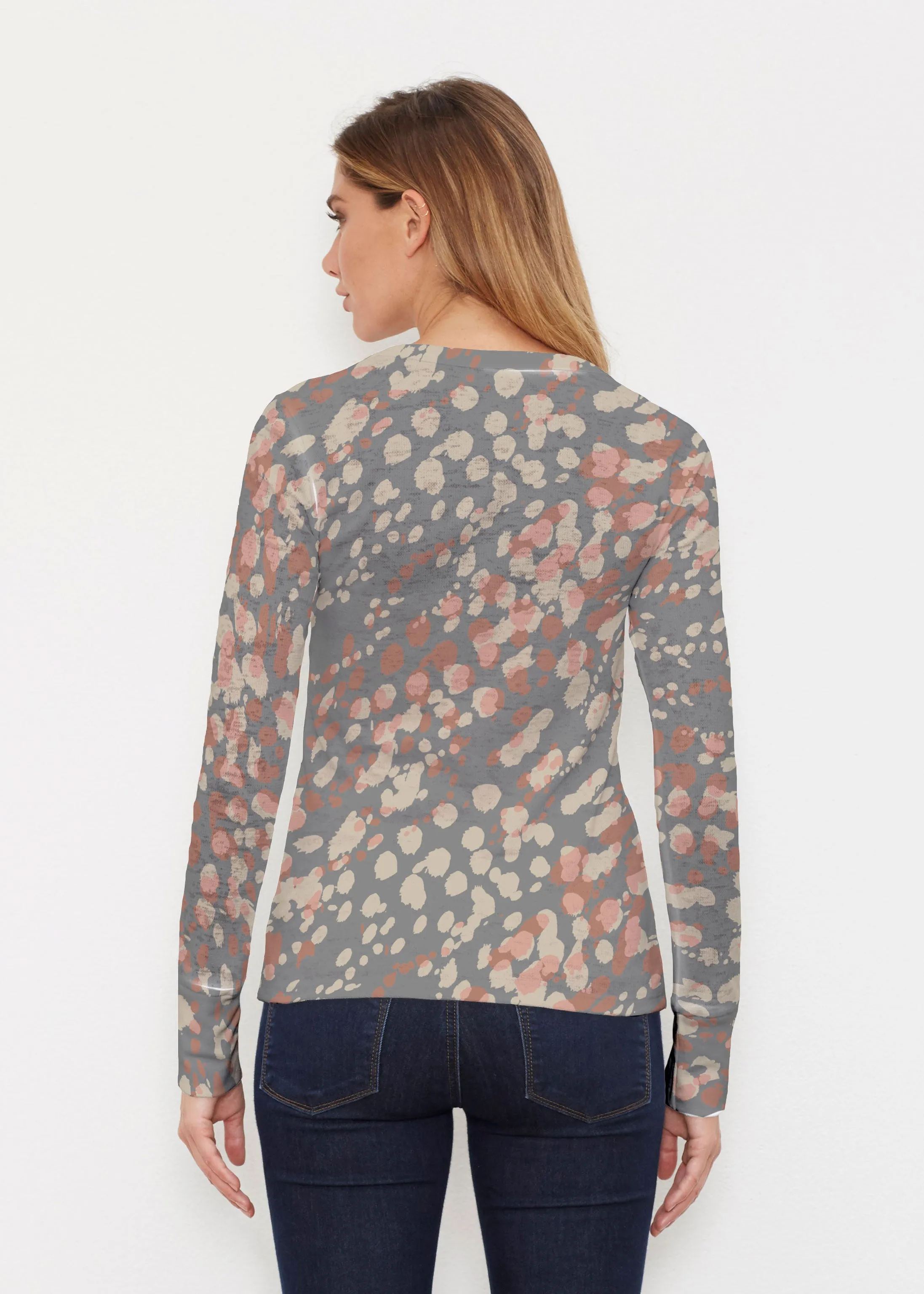 Edgy Splash (7877) ~ Thermal Long Sleeve Crew Shirt
