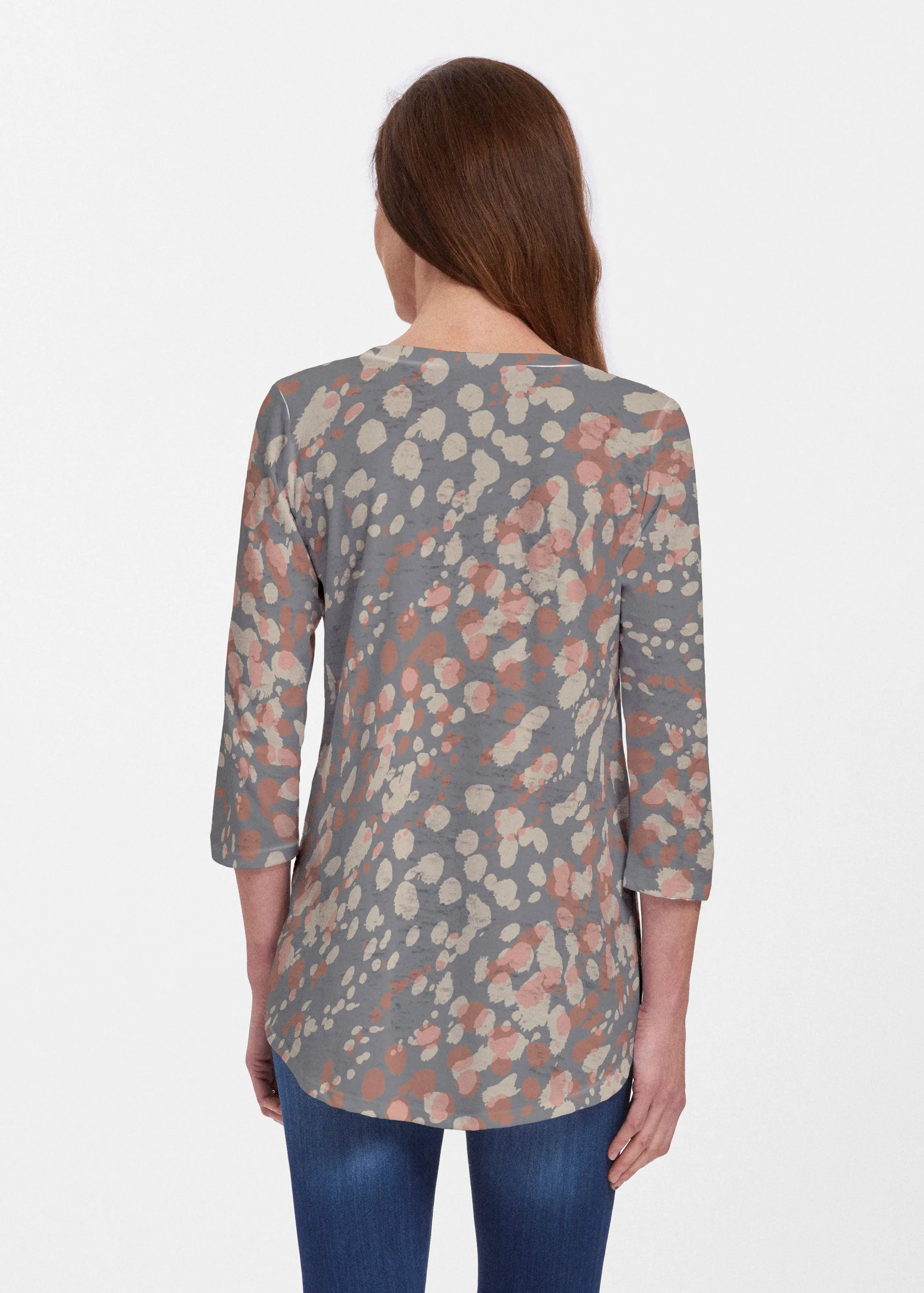 Edgy Splash (7877) ~ V-neck Flowy Tunic