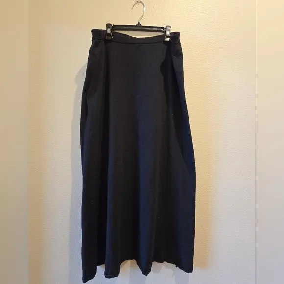 Eileen Fisher Black Maxi Skirt Sz L