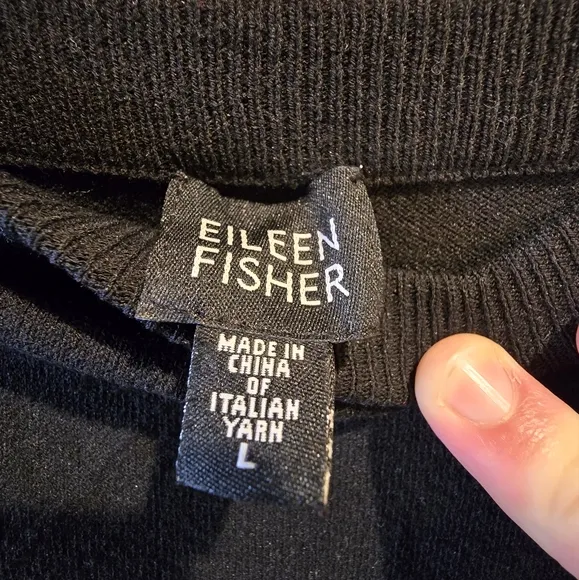 Eileen Fisher Black Maxi Skirt Sz L