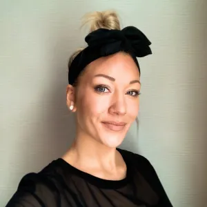 Elastic Tie Headband - Black