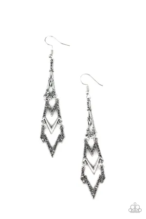 Electric Shimmer Silver Earring