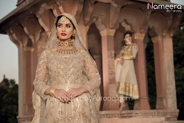 Elegant Pakistani Bridal Maxi in Gold Color #BS90