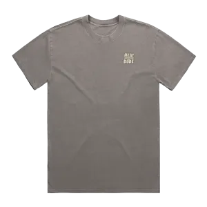 Embroidered Globe Tee - Faded Grey