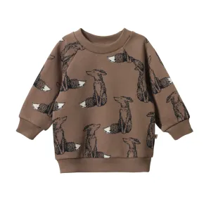 Emerson Sweater - Fox Cub Print