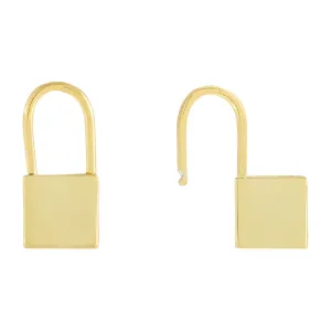 Engravable Lock Huggie Earring