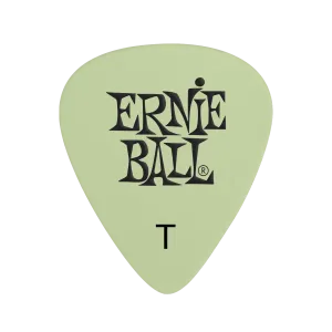 Ernie Ball Super Glow Cellulose Thin Picks, Bag of 12