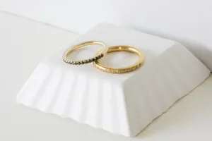 Eternity Black Diamonds 14K Gold Ring
