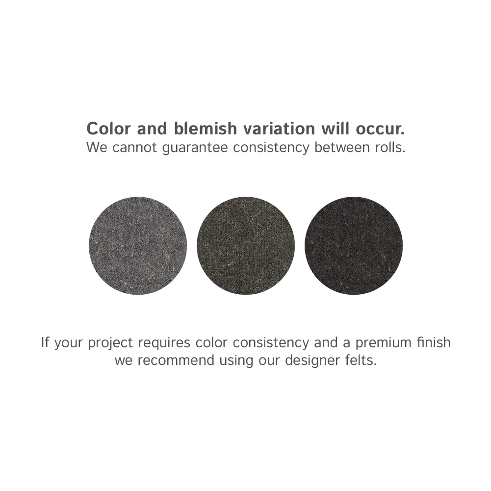 F-26 Industrial Felt Samples - 1/8" 1/4" 1/2" Thick
