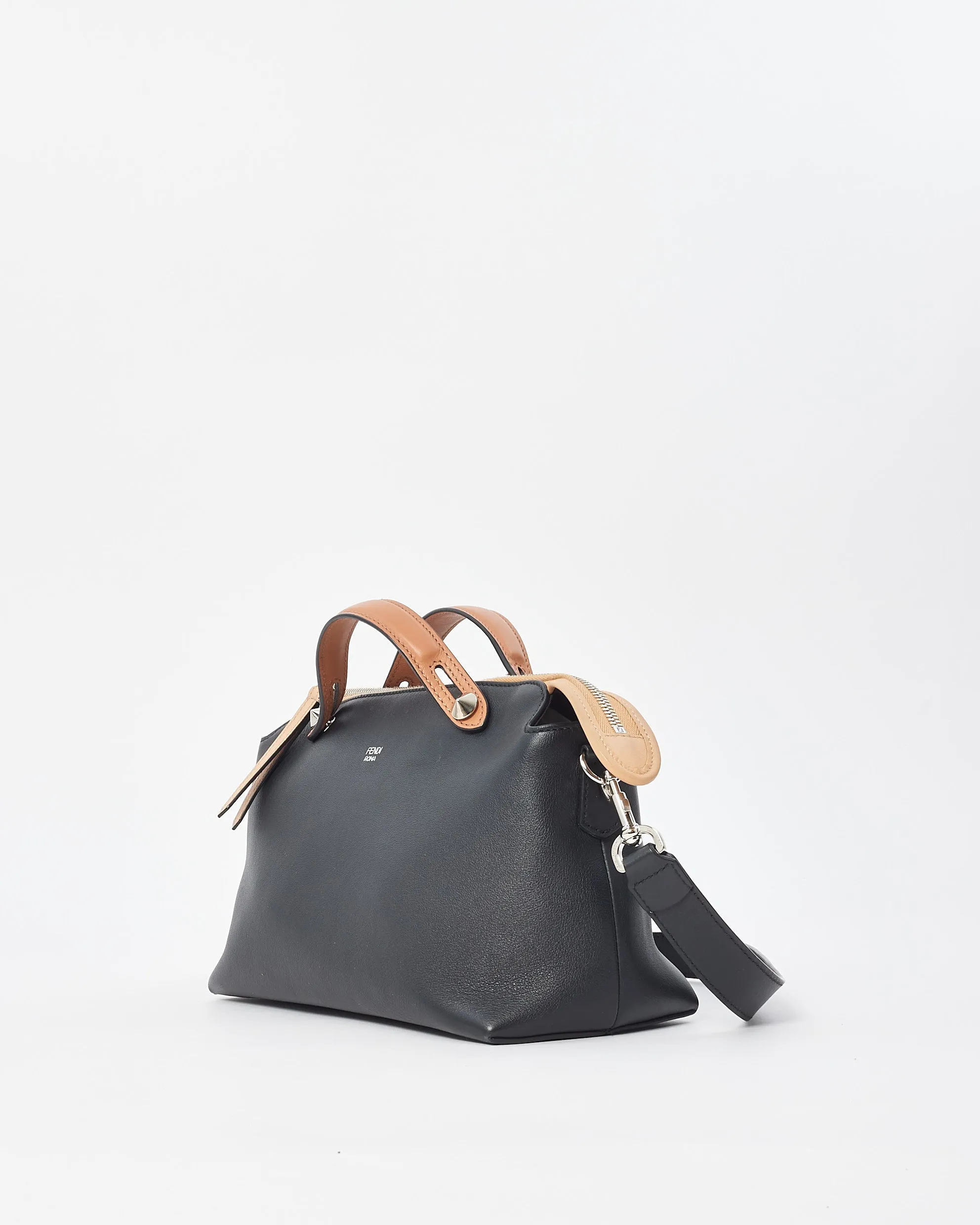 Fendi Black Green & Brown Leather "By The Way" Bowling Bag