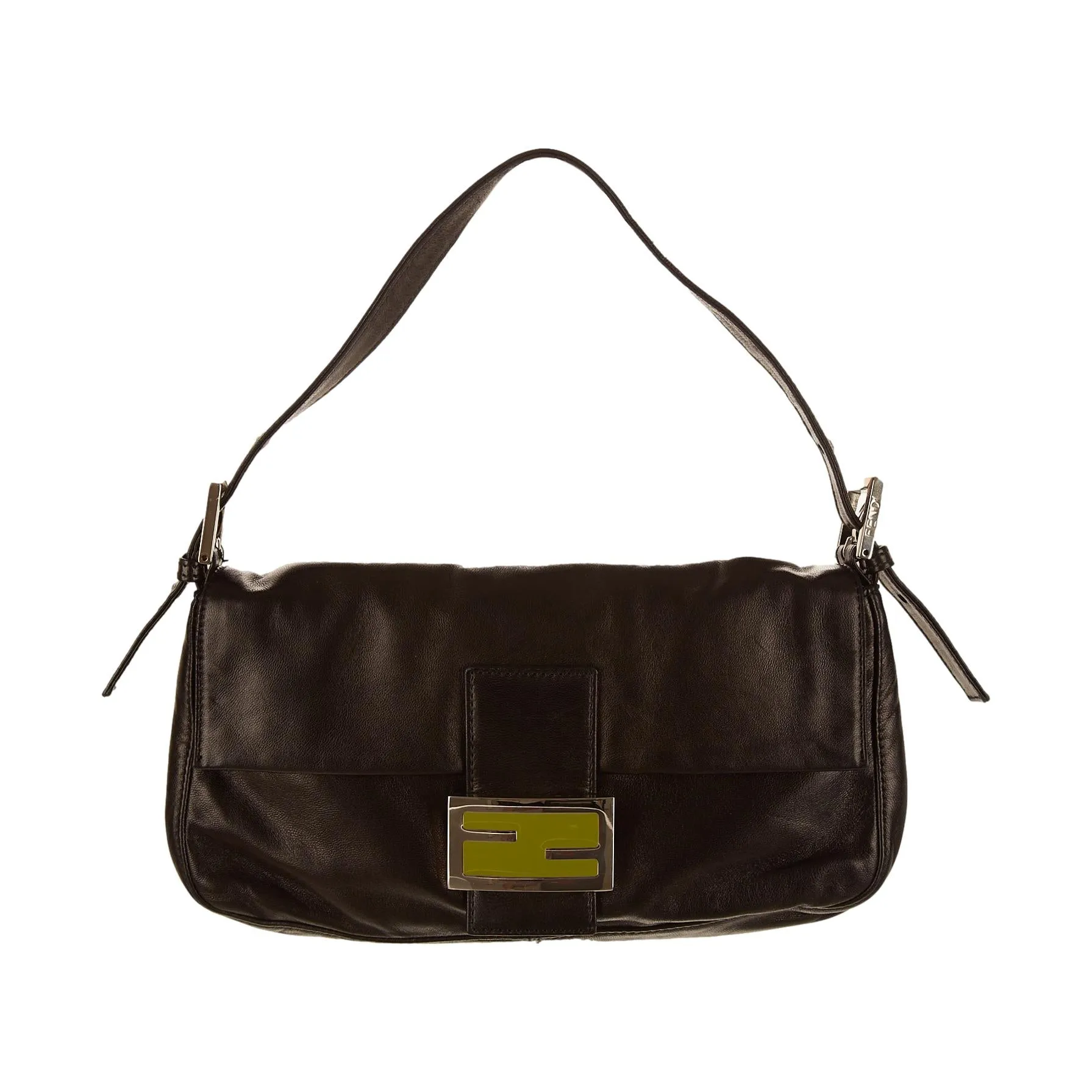 Fendi Black Leather Baguette