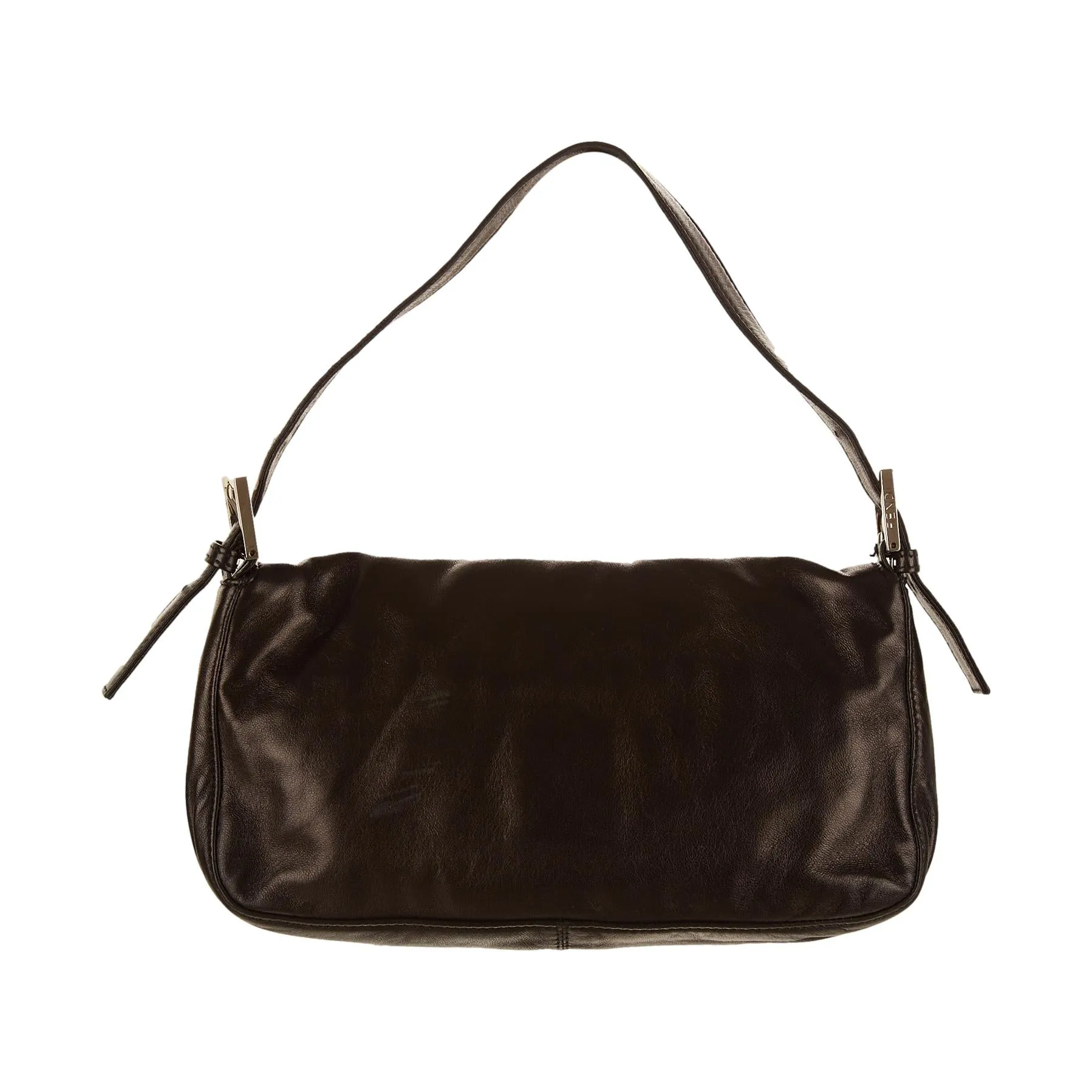 Fendi Black Leather Baguette