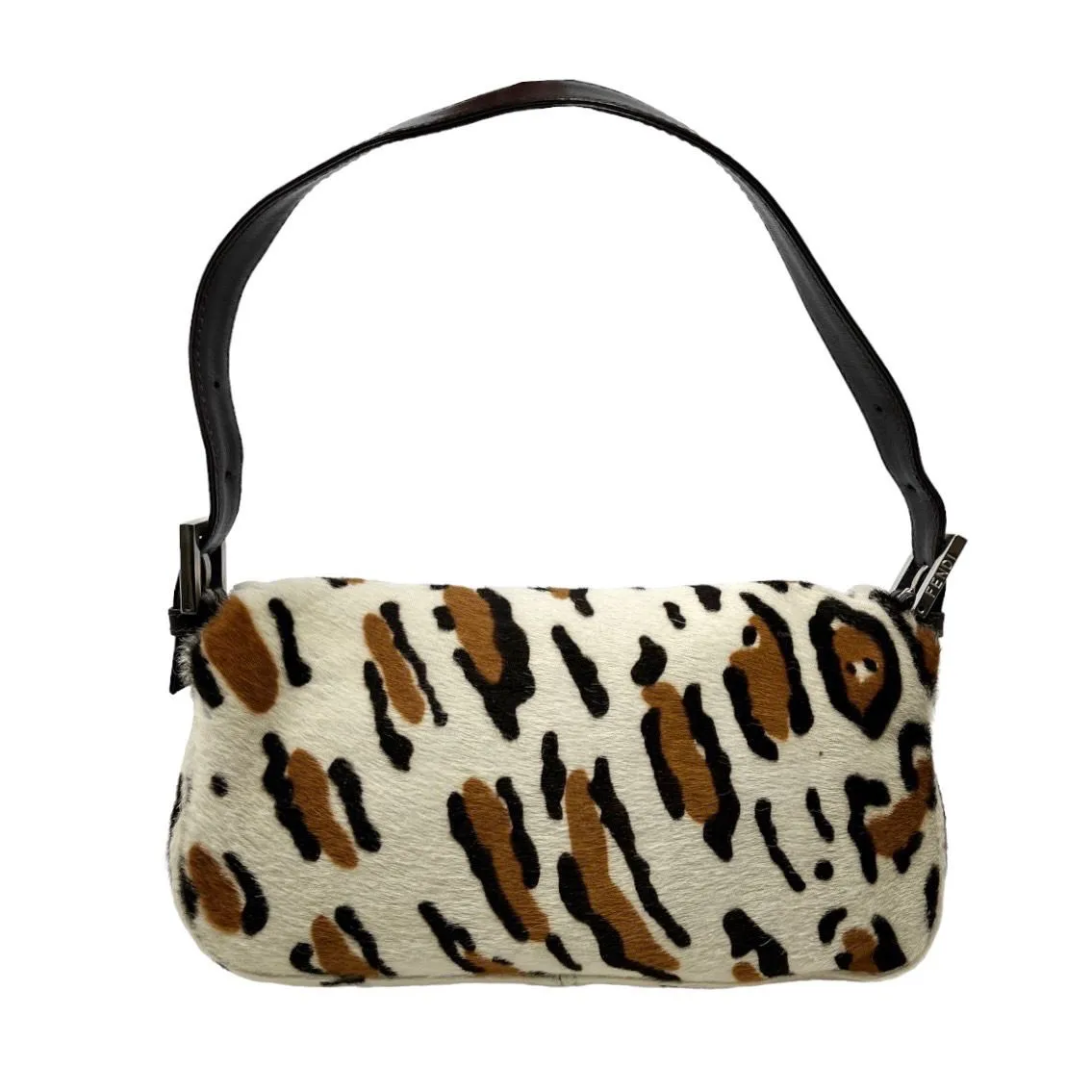 Fendi Cheetah Logo Baguette Bag