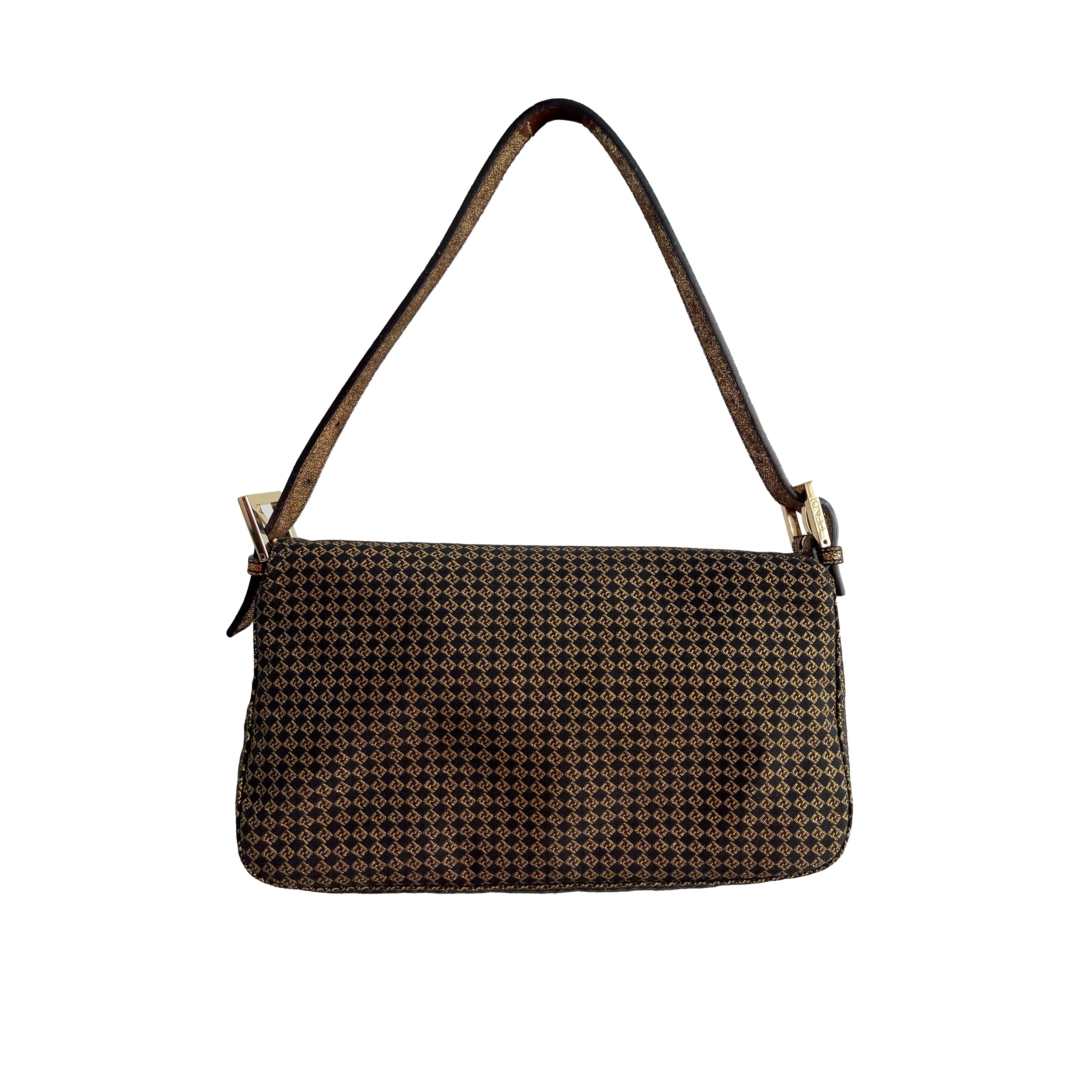 Fendi Gold Logo Baguette